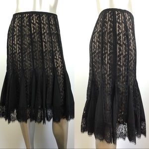 ANN TAYLOR  Black Lace Skirt